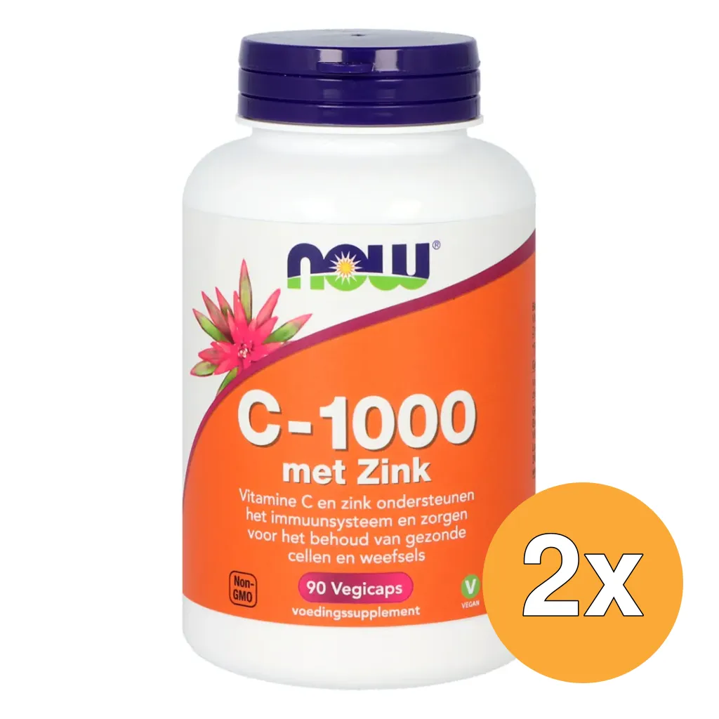 2x Now C-1000 met Zink (90 vega capsules)