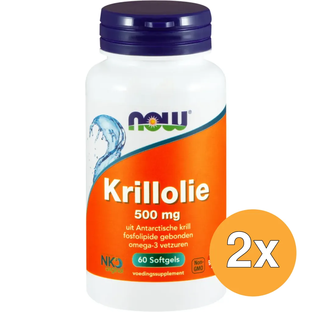 2x Now Krillolie 500 Mg (60 softgels)