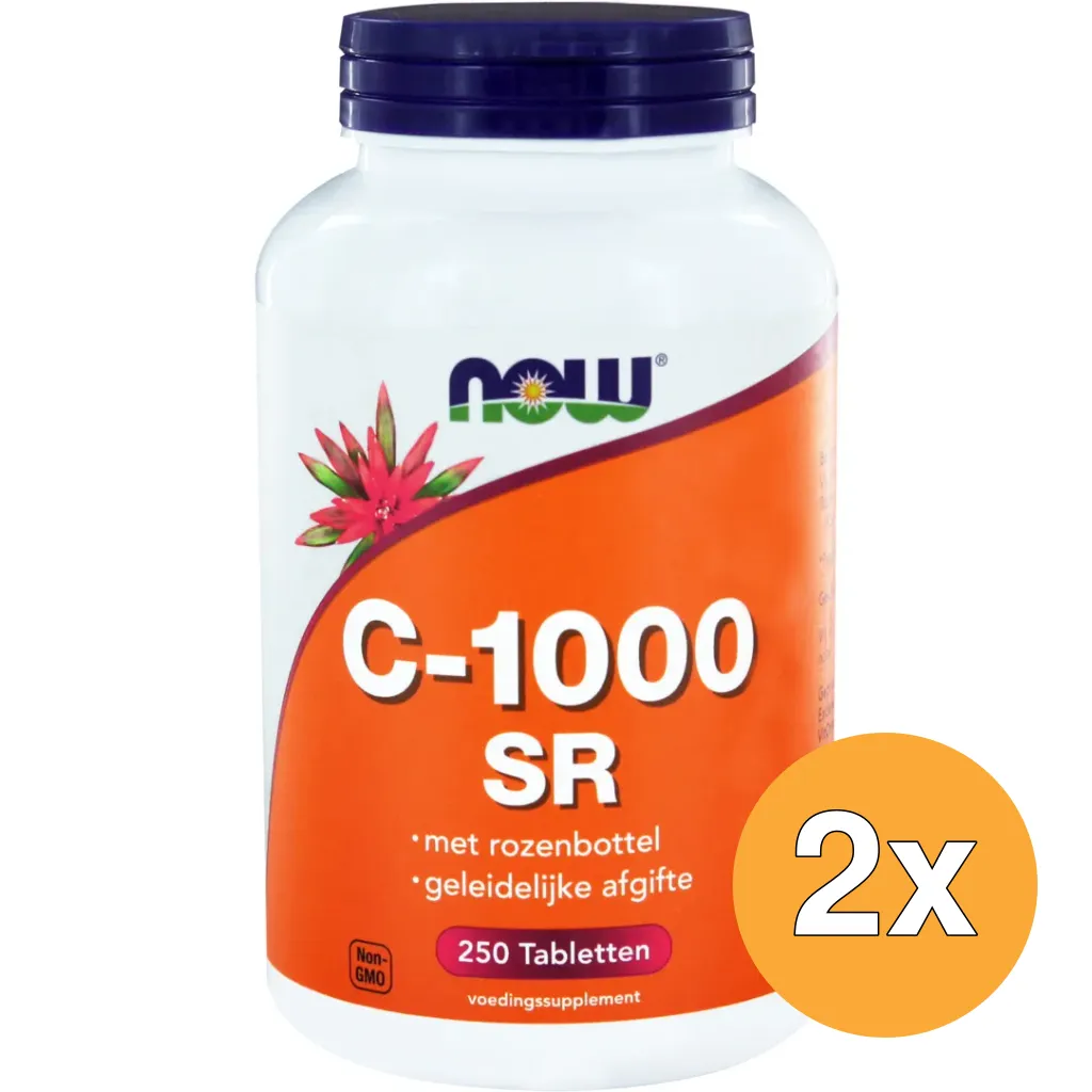 2x Now C-1000 Sustained Release met rozenbottel (250 tabletten)