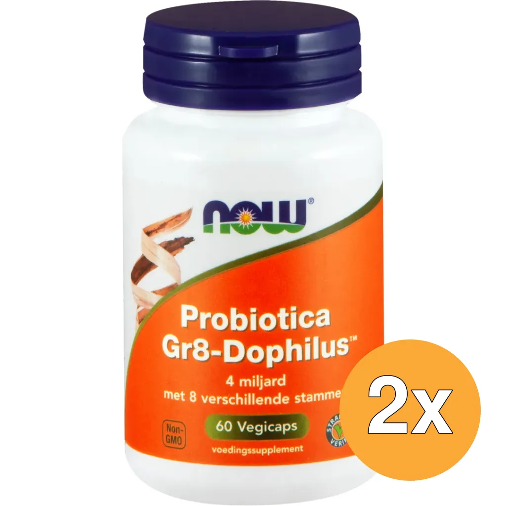 2x Now Bioticagr8-Dophilus Vh Probiotica (60 vega capsules)