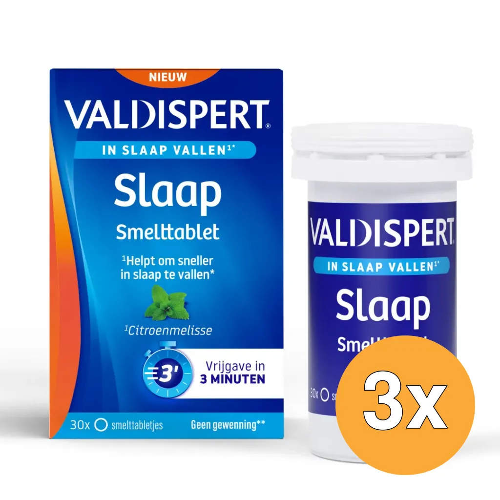 3x Valdispert Slaap Smelttablet (30 Tabletten)