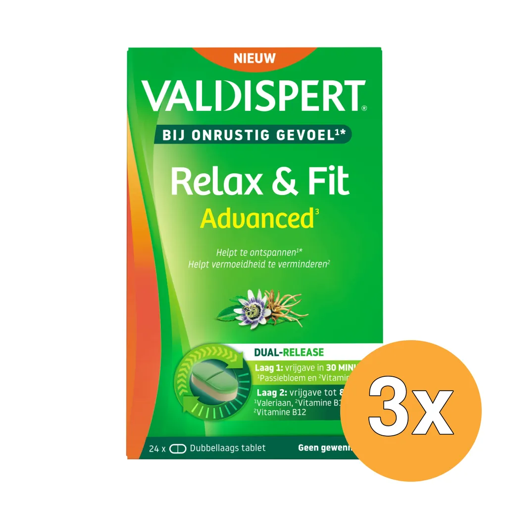 3x Valdispert Relax & Fit (24 tabletten)