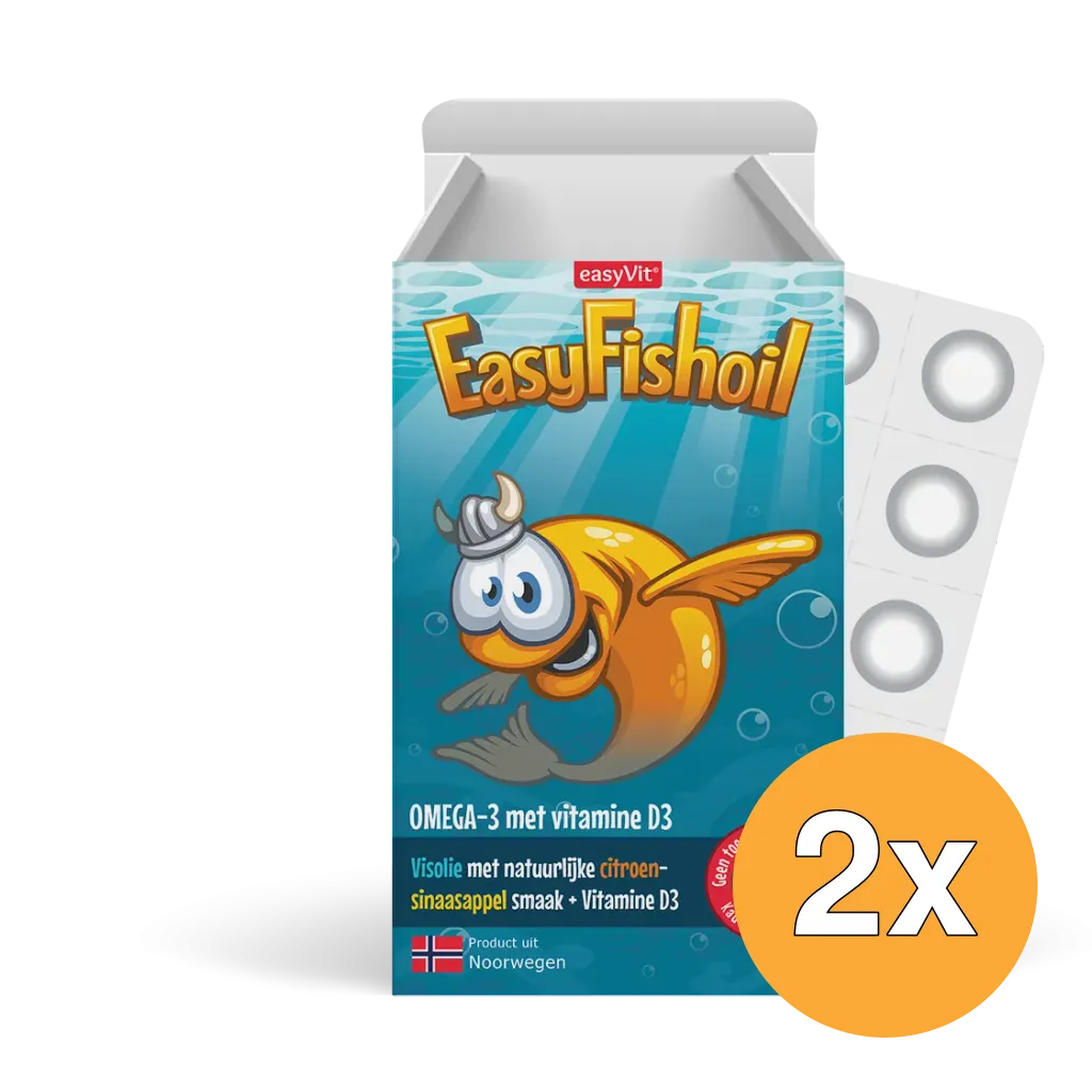 2x Easyvit Easyfishoil (30 Kauwtabletten)
