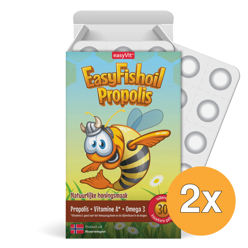 2x Easyvit Easyfishoil Propolis (30 stuks)