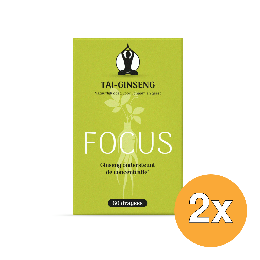 2x Tai-Ginseng Focus dragees (60 stuks)