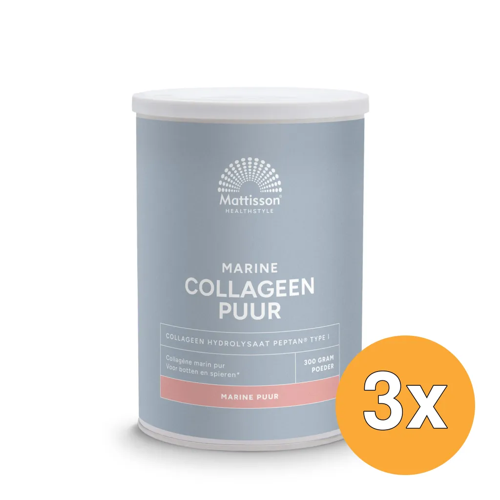 3x Mattisson Marine Collageen Poeder Peptan (300 gr)