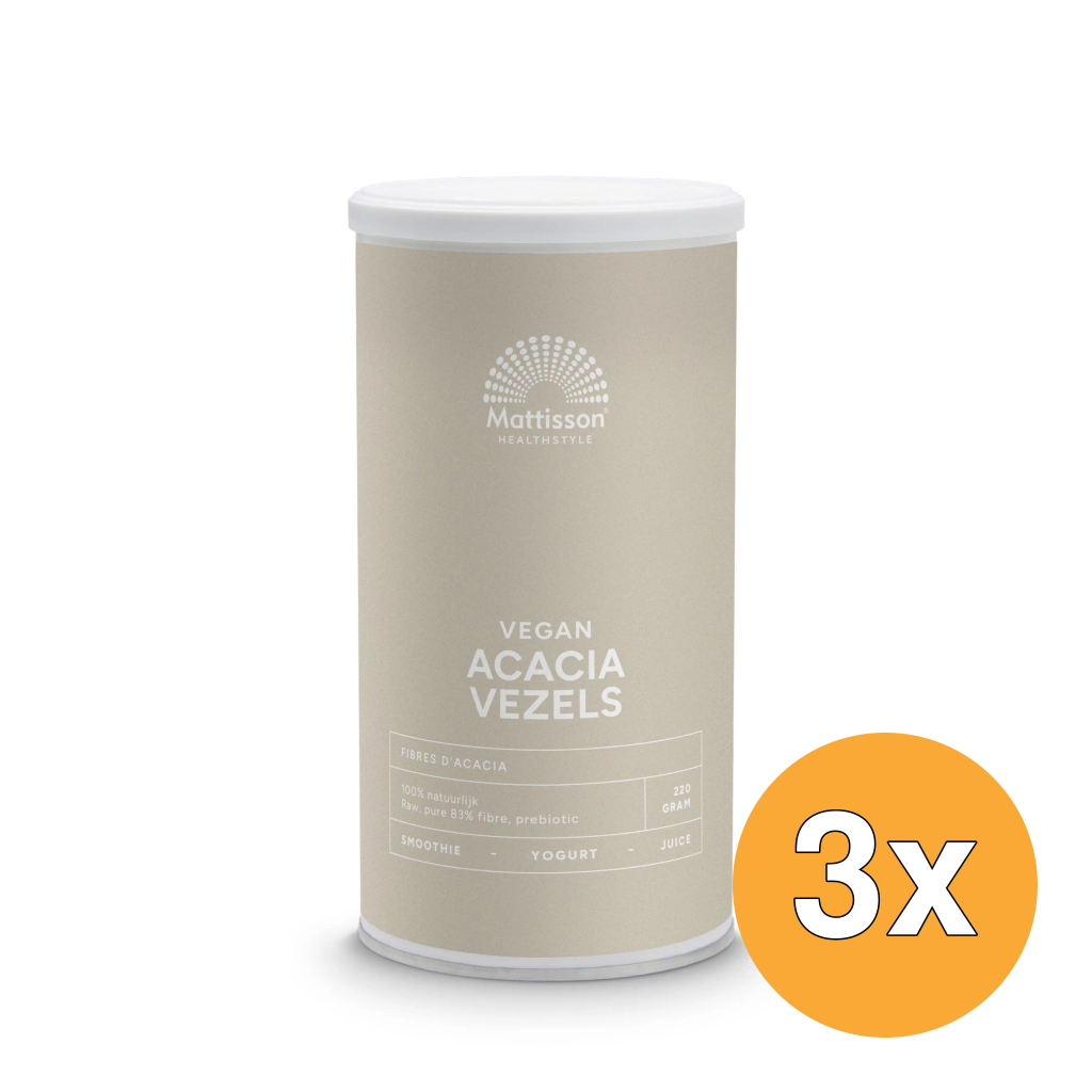 3x Mattisson Vegan Acacia Vezels 83% Vezels (220 gr)