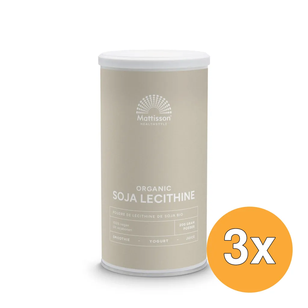 3x Mattisson Soja Lecithine Poeder Bio (200 gr)