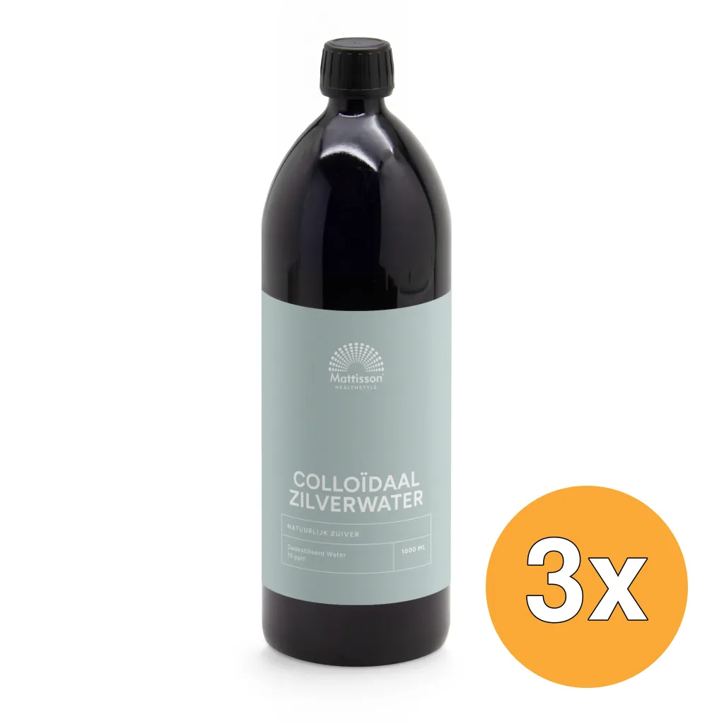 3x Mattisson Colloidaal Zilverwater 15Ppm (1000 ml)