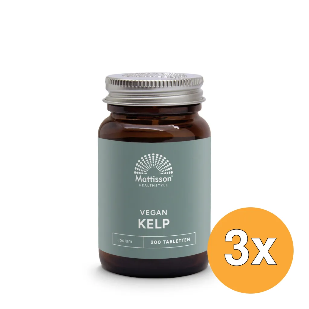 3x Mattisson Kelp Algenextract 150Mcg Jodium (200 tabletten)