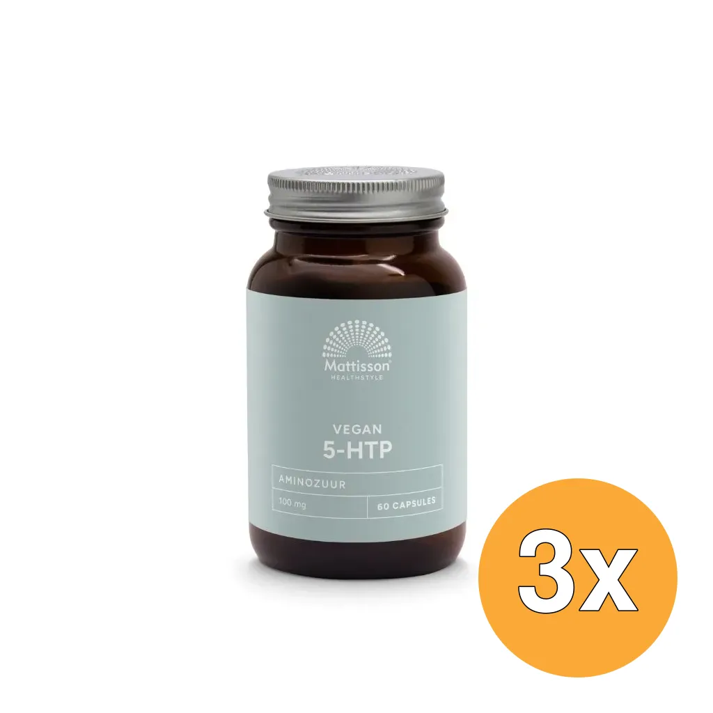 3x Mattisson Vegan 5-HTP 100mg (60 capsules)