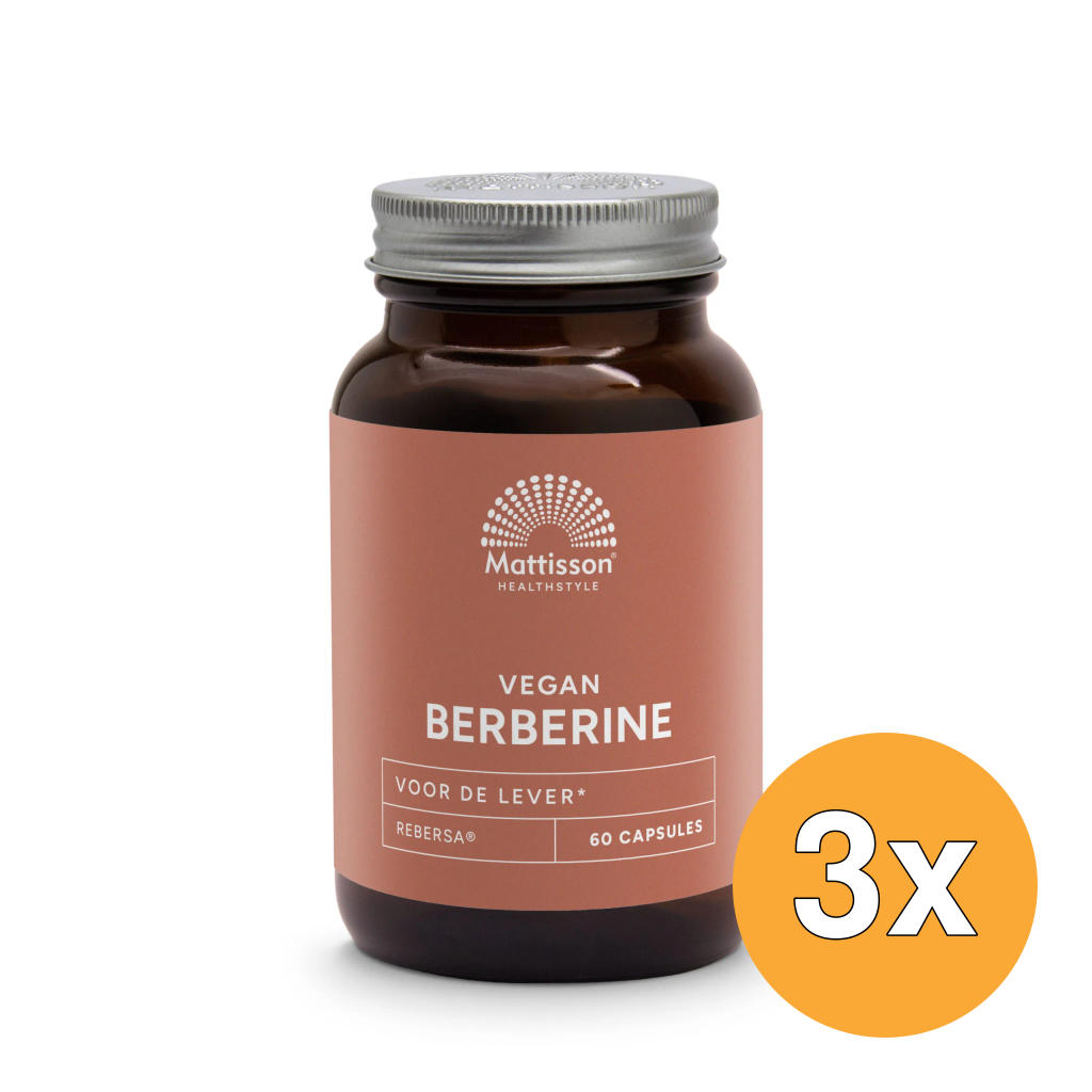3x Mattisson Berberine 500Mg Rebersa (60 capsules)