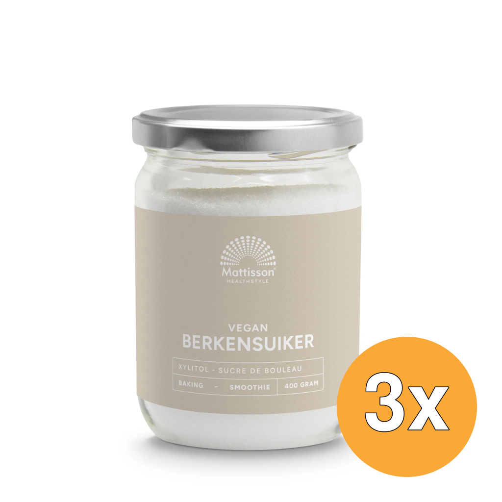 3x Mattisson Berkensuiker Xylitol (400 gr)
