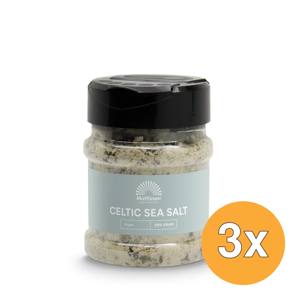 3x Mattisson Keltisch Zeezout Celtic Sea Salt Algen (200 gr)