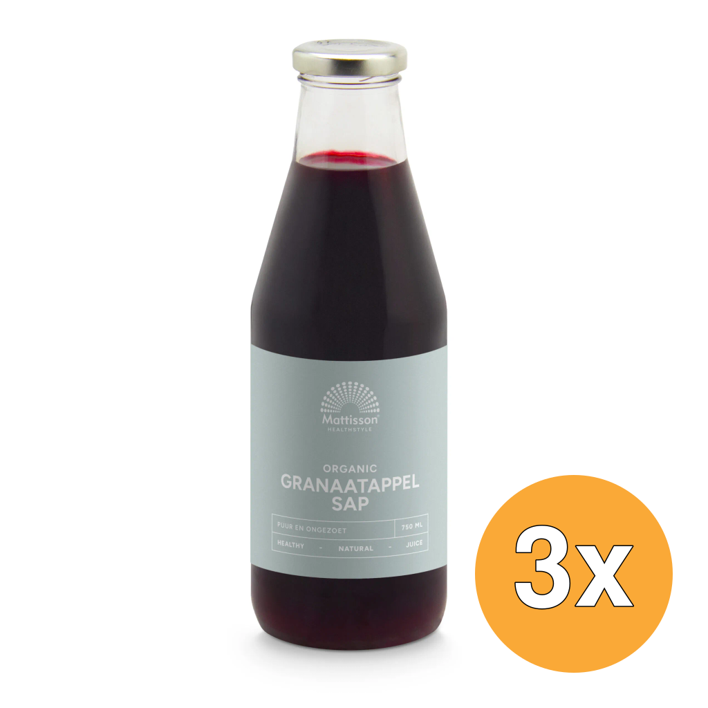 3x Mattissongranaatappelsap Bio (750 ml)