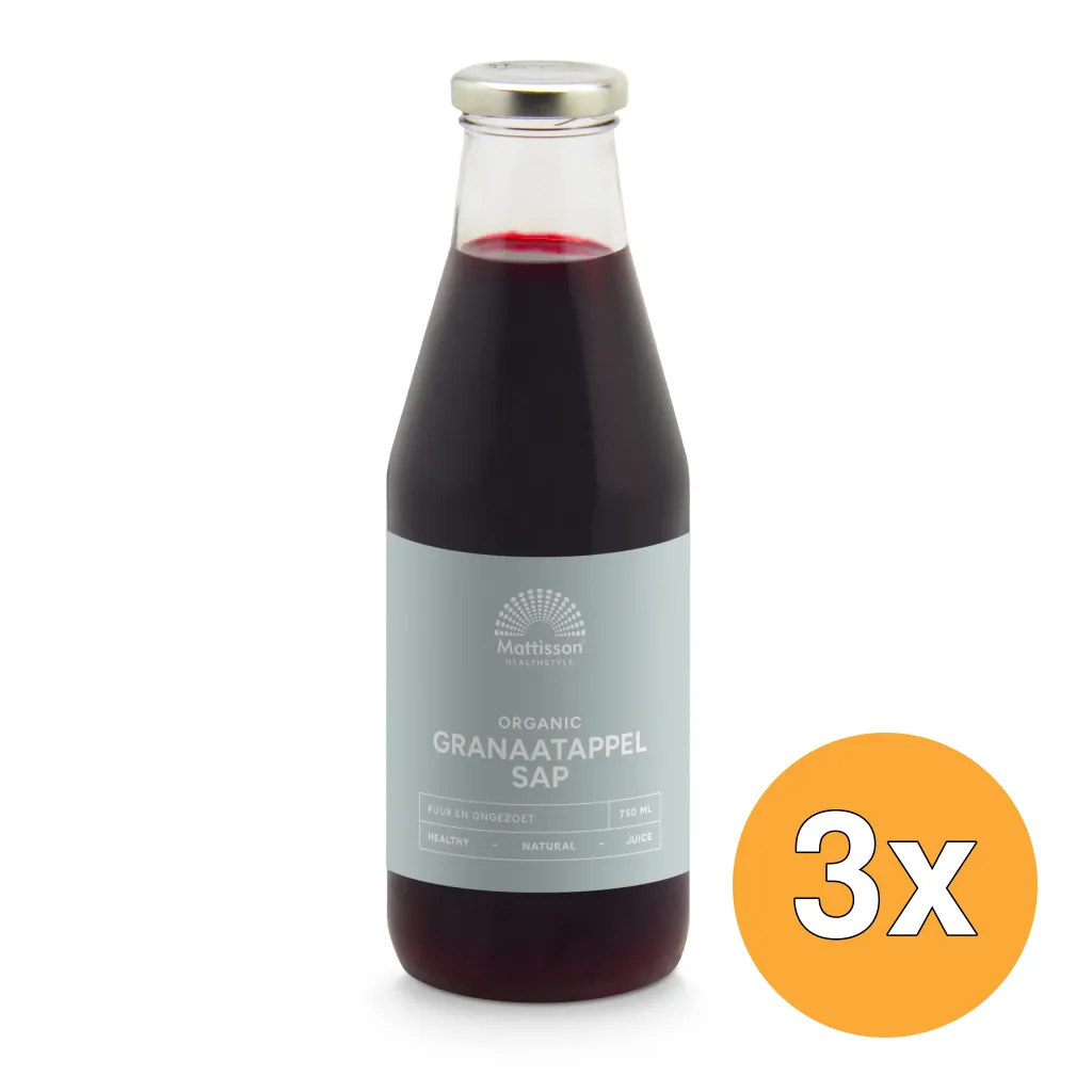 3x Mattissongranaatappelsap Bio (750 ml)