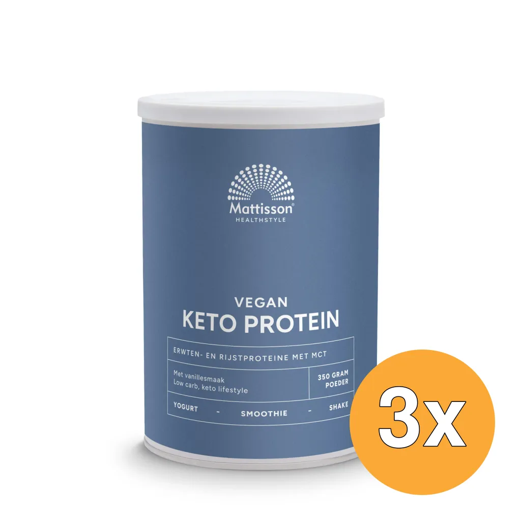 3x Mattisson Vegan Keto Protein Shake - Pea, Rice & Mct (350 gr)