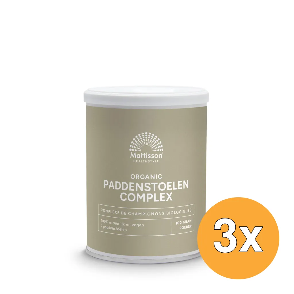 3x Mattisson Organic Paddenstoelen Complex (100 gr)