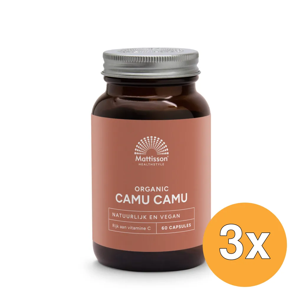 3x Mattisson Biologische Camu Camu 500Mg (60 vega capsules)