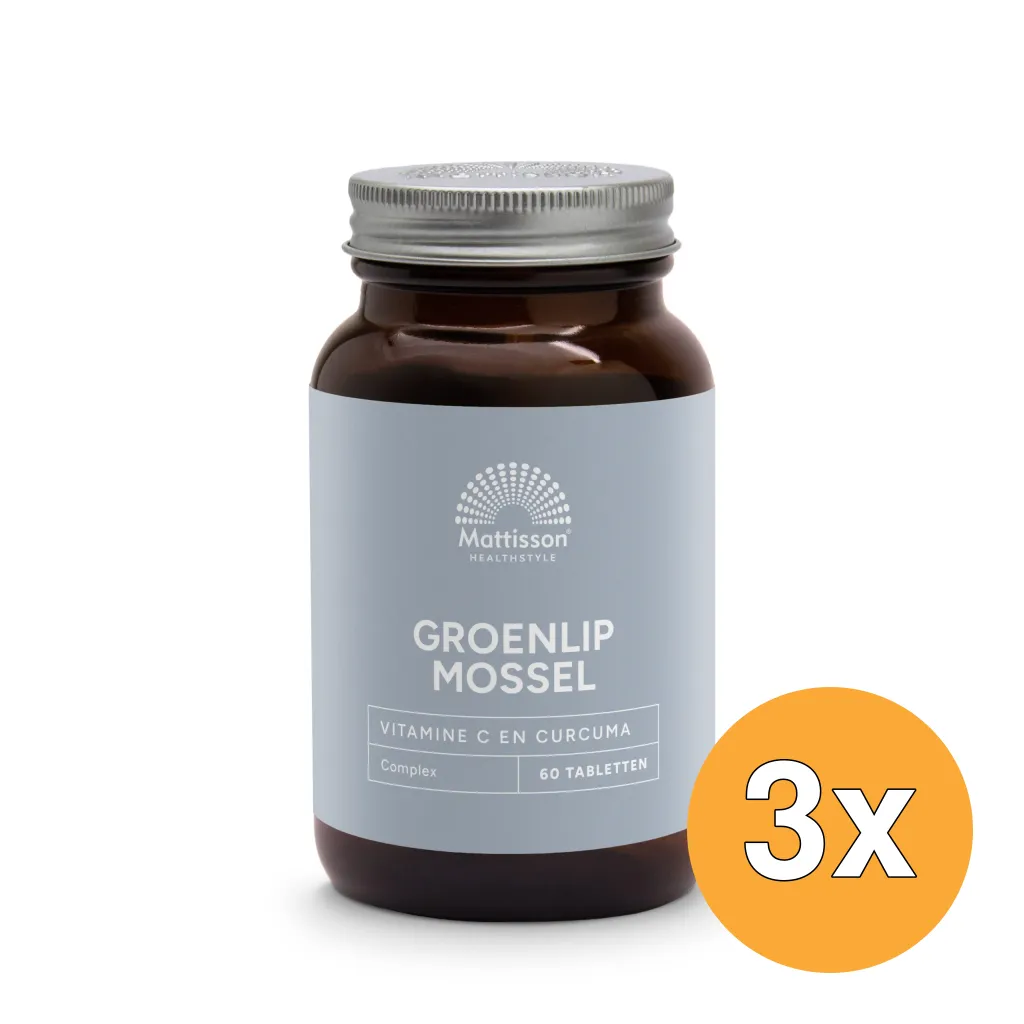 3x Mattisson Groenlipmossel Complex Nieuw-Zeeland (60 tabletten)