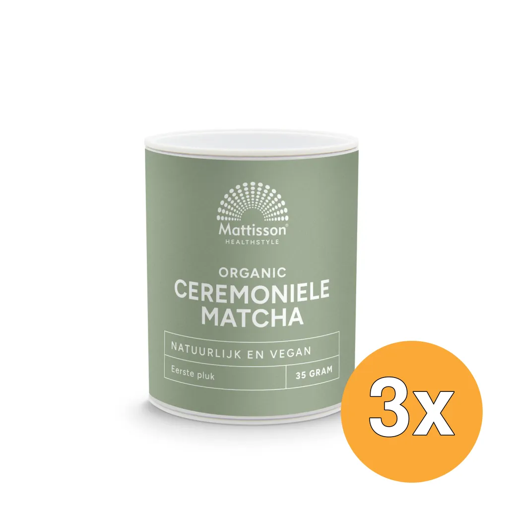 3x Mattisson Organic Ceremoniële Matcha Poeder (35 gr)