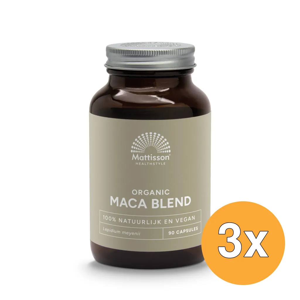 3x Mattisson Biologische Maca Blend 750Mg (90 capsules)