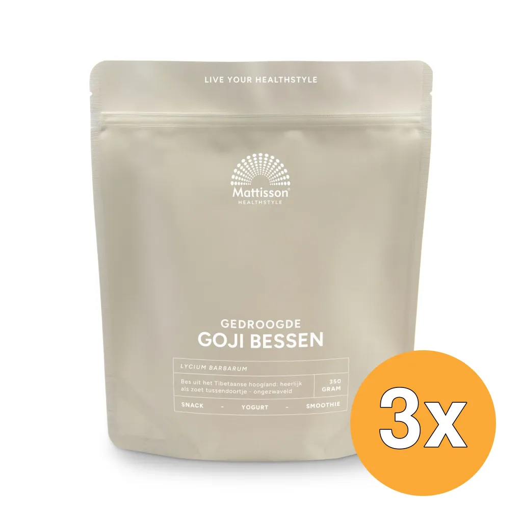 3x Mattisson Bessen Goji Gedroogd Pot (350 gr)