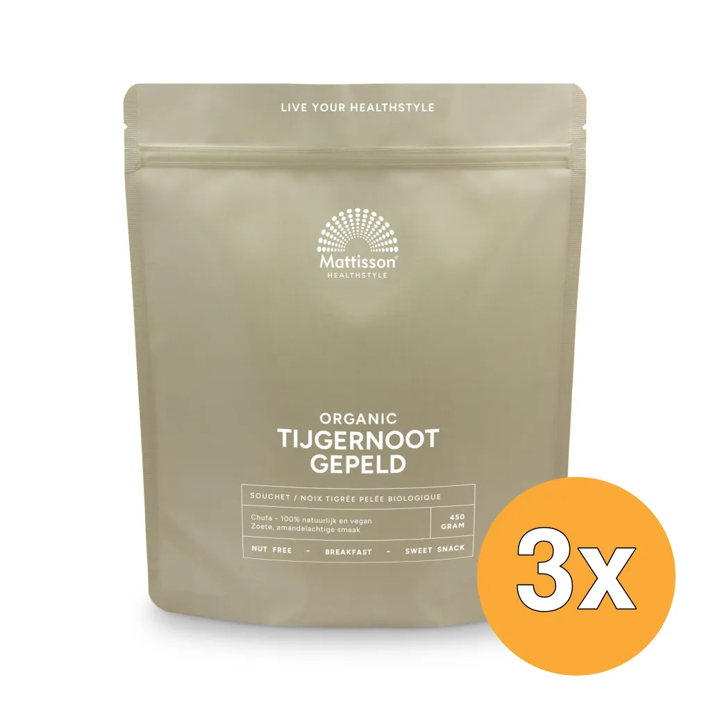 3x Mattisson Tijgernoot Chufa Gepeld Bio (450 gr)