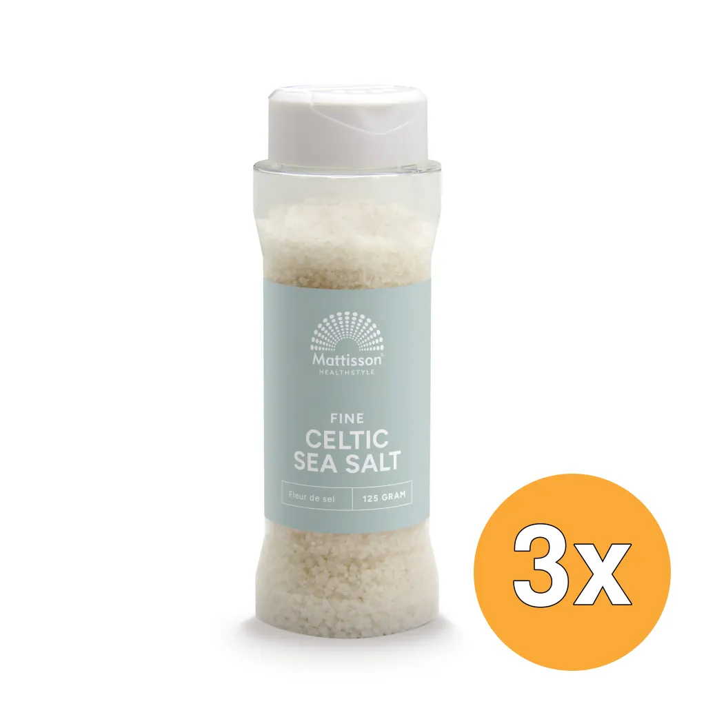 3x Mattisson Keltisch Zeezout Celtic Sea Salt Fleur De Sel (125 gr)
