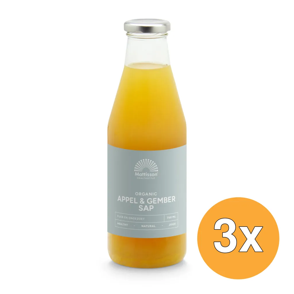 3x Mattisson Appel & Gembersap Bio (750 ml)