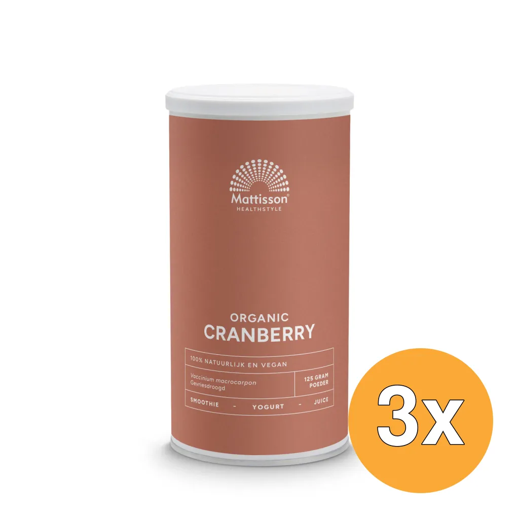 3x Mattisson Absolute Cranberry Powder Bio (125 gr)