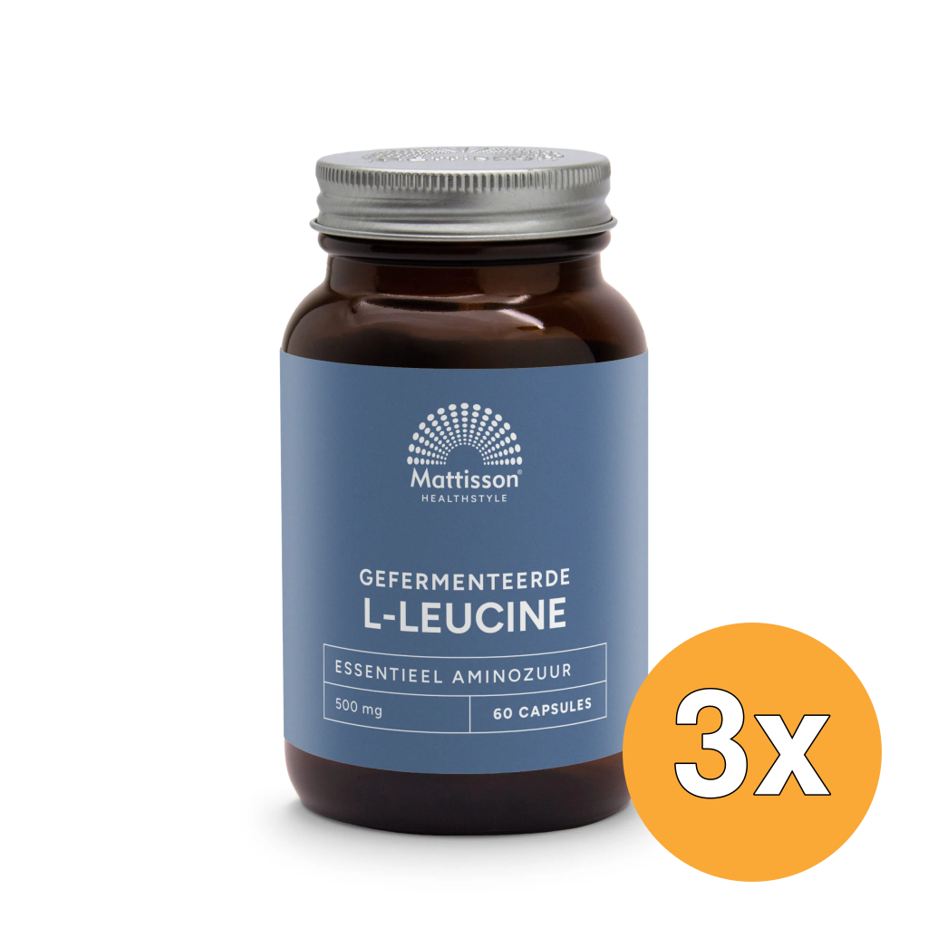3x Mattisson Fermented L-Leucine 500 Mg (60 capsules)
