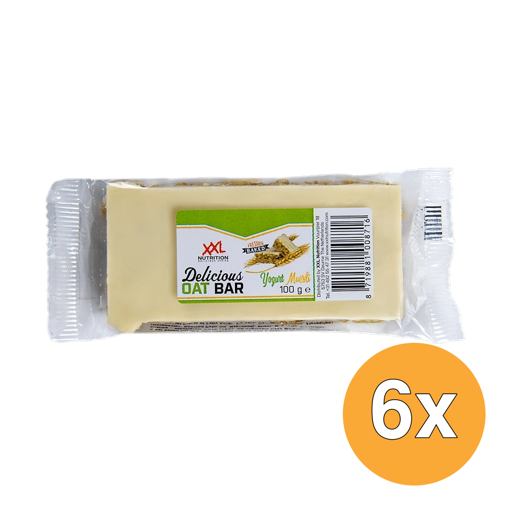 6x XXL Nutrition Delicious Oat Bar Yoghurt Muesli (100 gr)