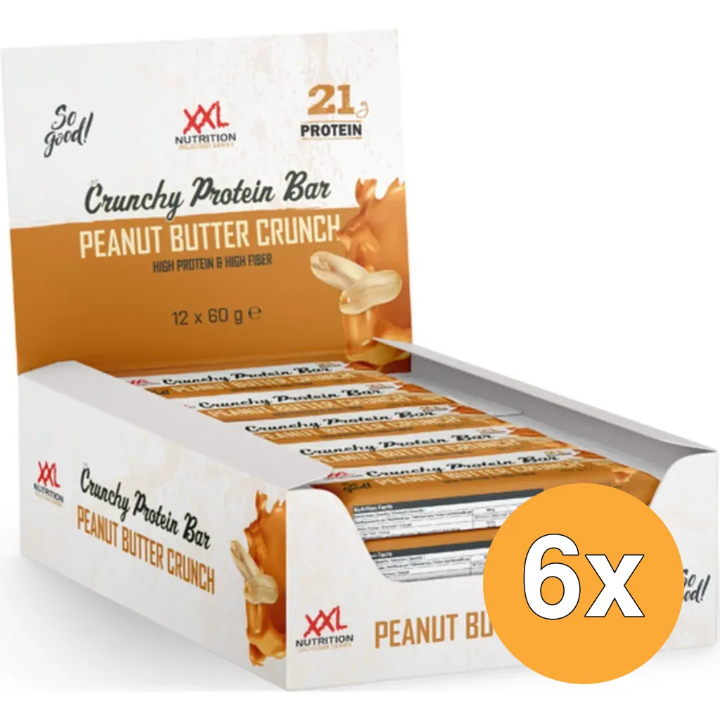 6x XXL Nutrition Crunchy Protein Bar Peanut Butter Crunch (60 gr)