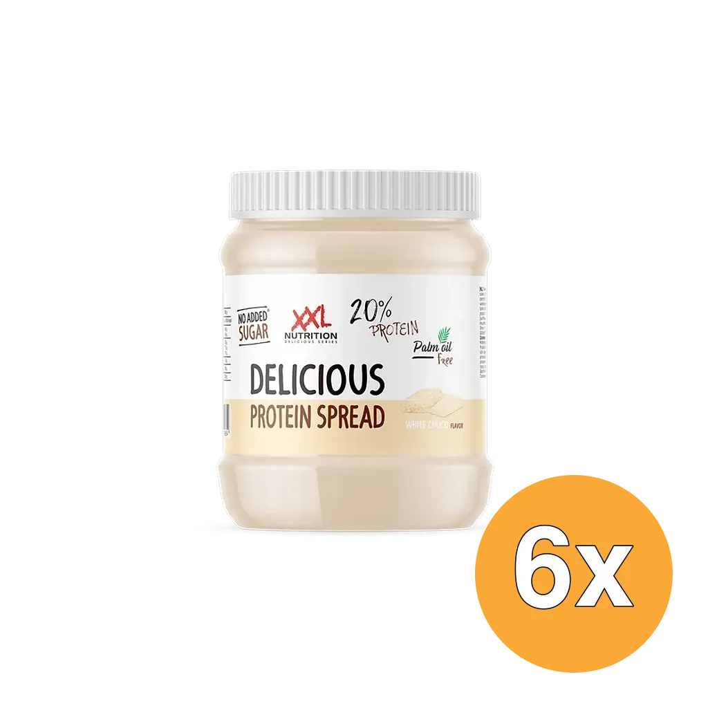 6x XXL Nutrition Delicious Protein Spread - Witte Chocolade (330 gr)