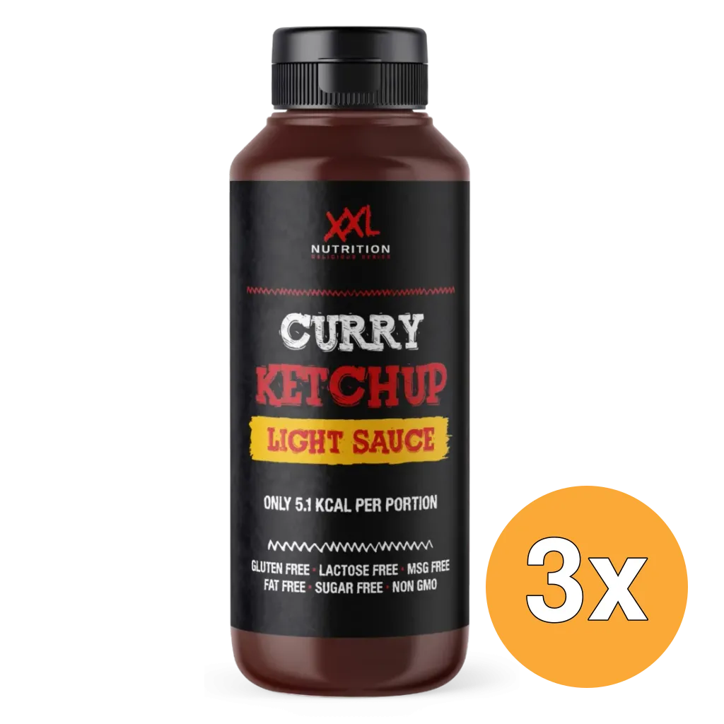 3x XXL Nutrition Light Saus - Curry Ketchup (960 ml)