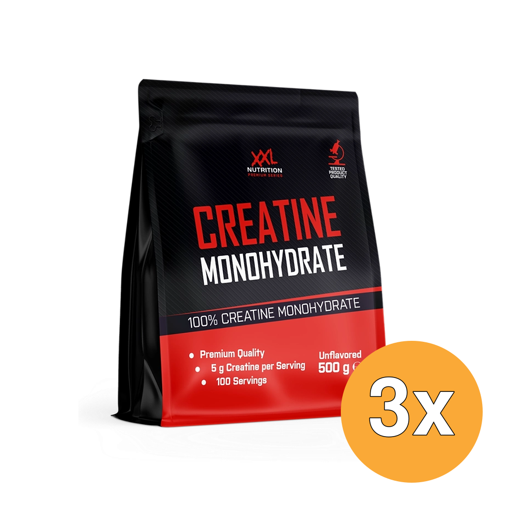 3x XXL Nutrition Creatine Monohydraat (500 gr)