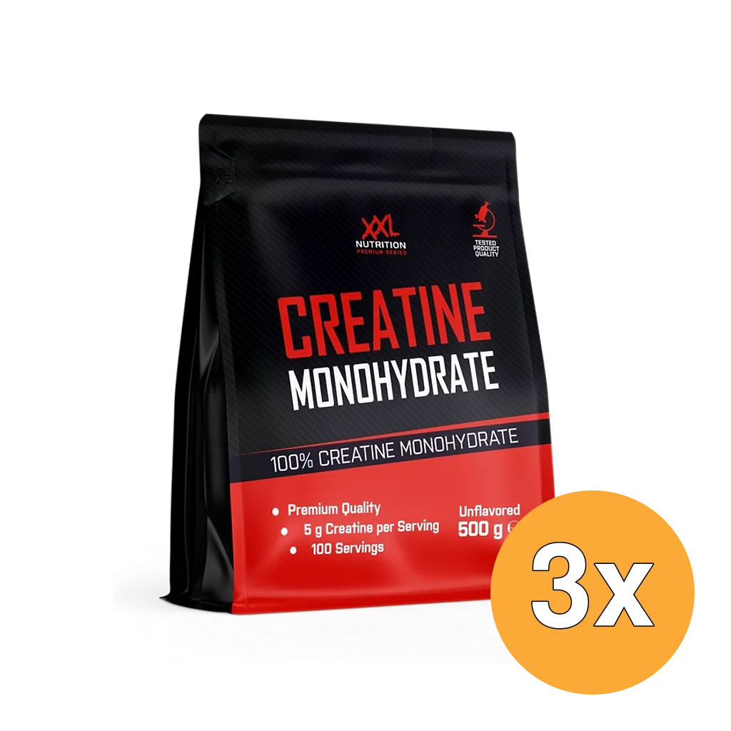3x XXL Nutrition Creatine Monohydraat (500 gr)