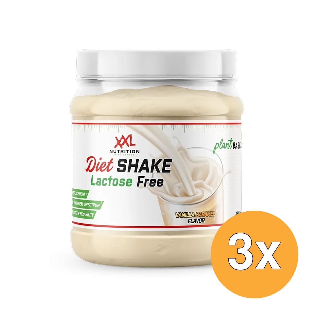 3x XXL Nutrition Diet Shake Lactose Free Vanilla Caramel (480 gr)