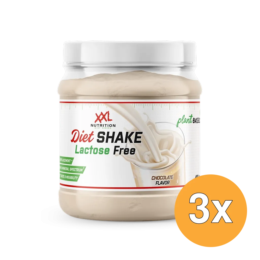 3x XXL Nutrition Diet Shake Lactose Free Chocolade (480 gr)