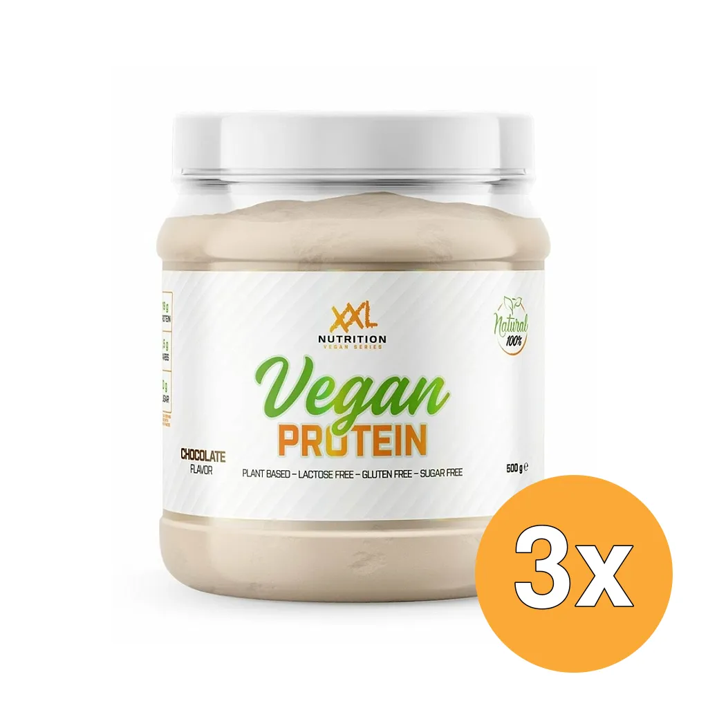 3x XXL Nutrition Vegan Protein Chocolade (500 gr)
