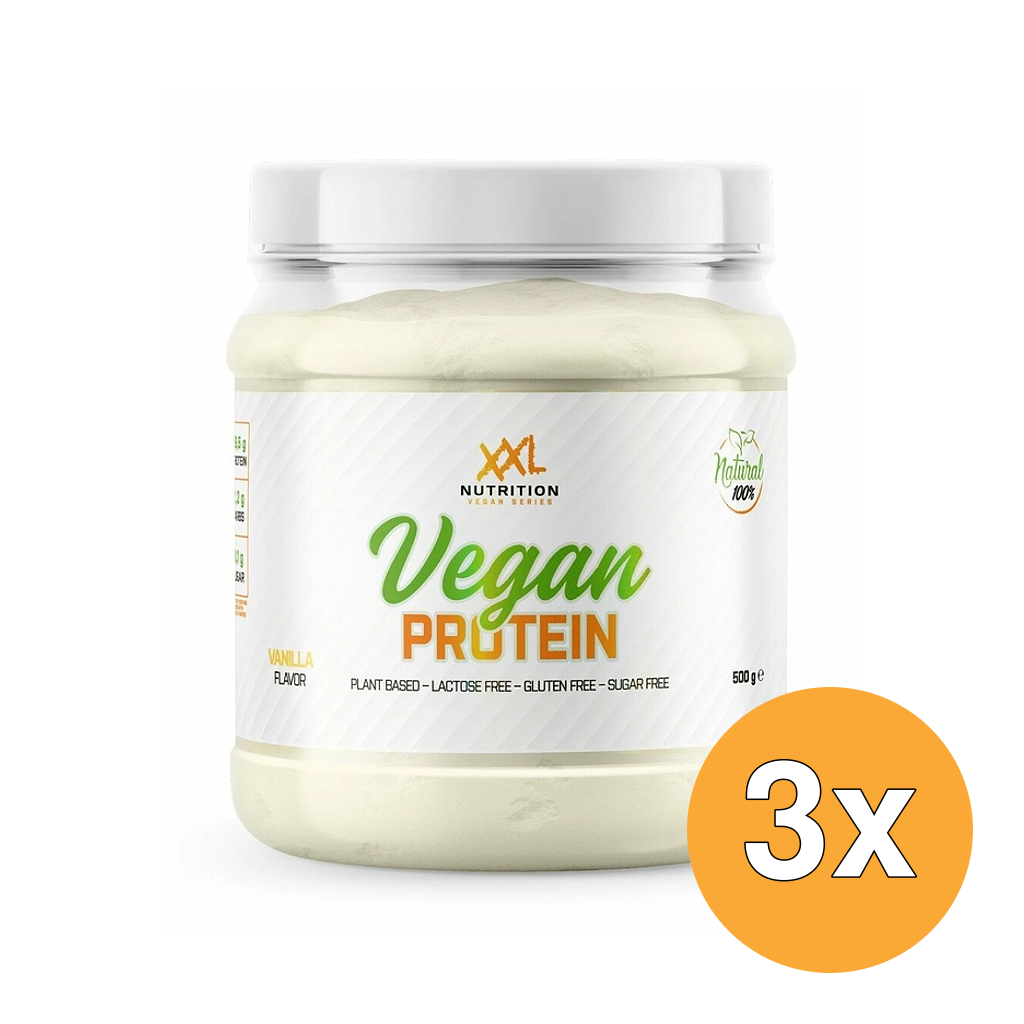 3x XXL Nutrition Vegan Protein Vanille (500 gr)
