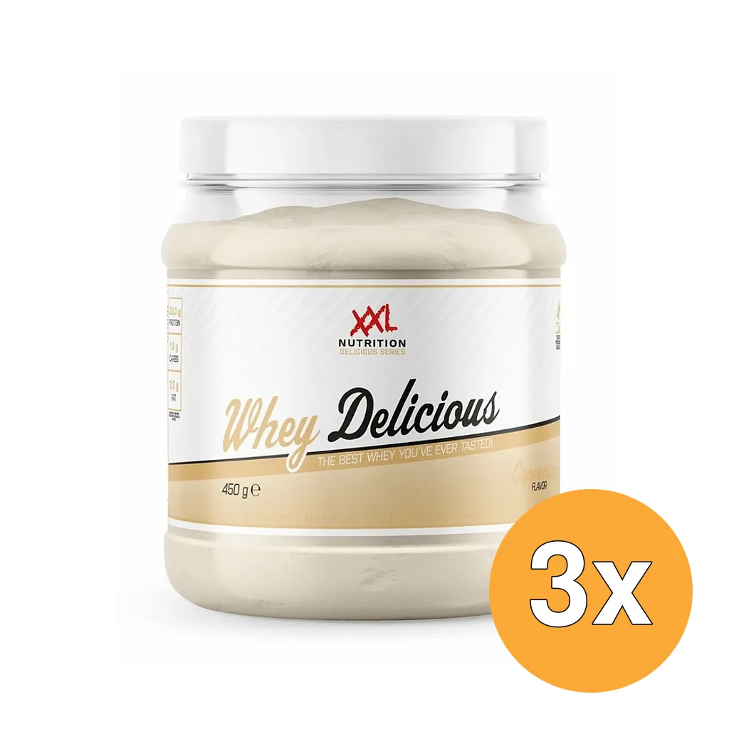 3x XXL Nutrition Whey Delicious Cappuccino (450 gr)