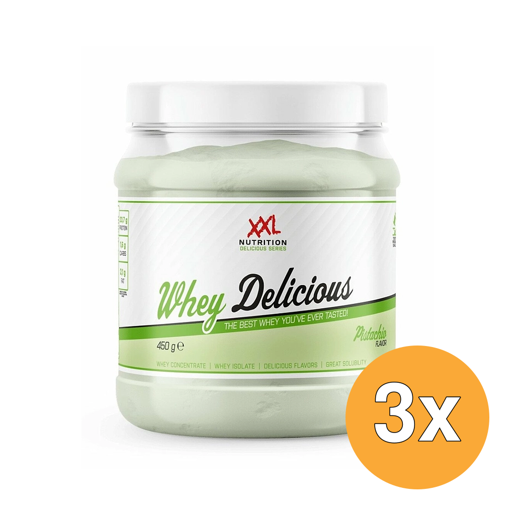 3x XXL Nutrition Whey Delicious Pistache (450 gr)