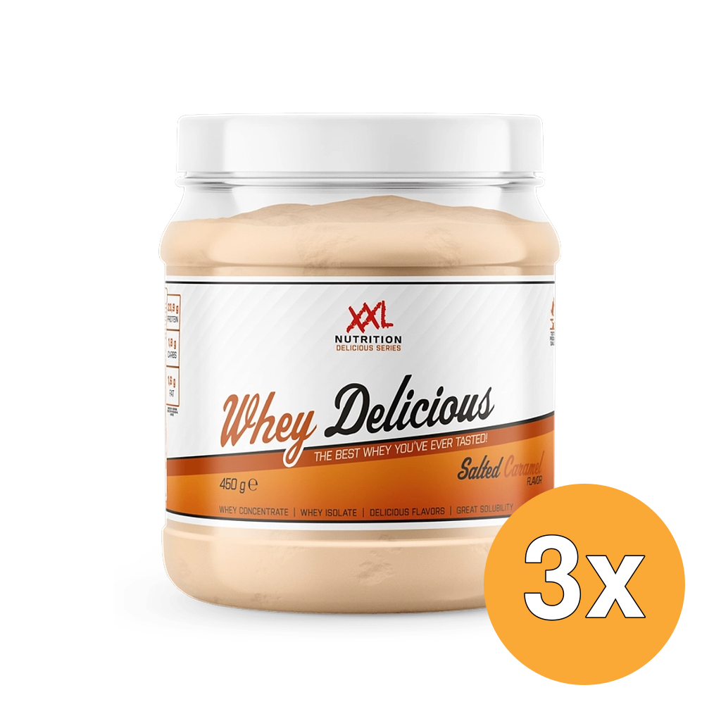 3x XXL Nutrition Whey Delicious Salted Caramel (450 gr)