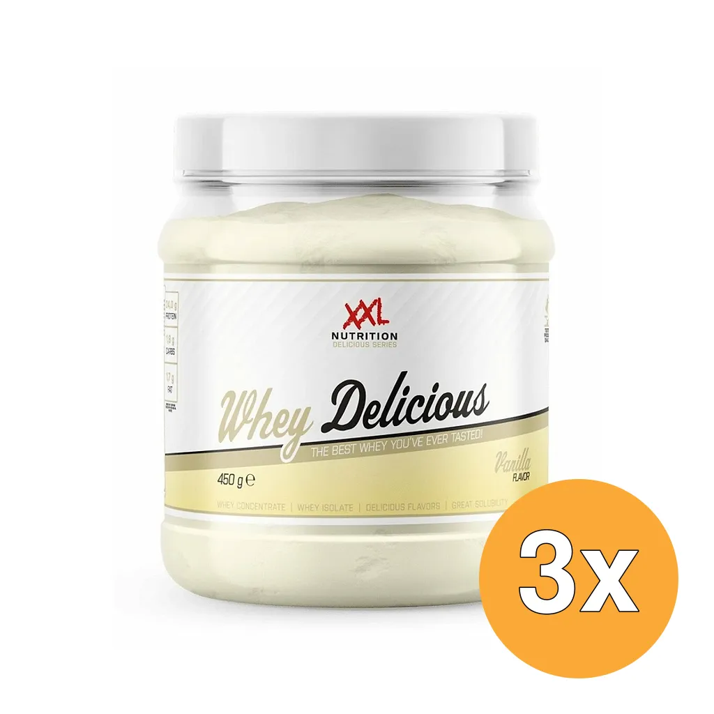 3x XXL Nutrition Whey Delicious Vanille (450 gr)
