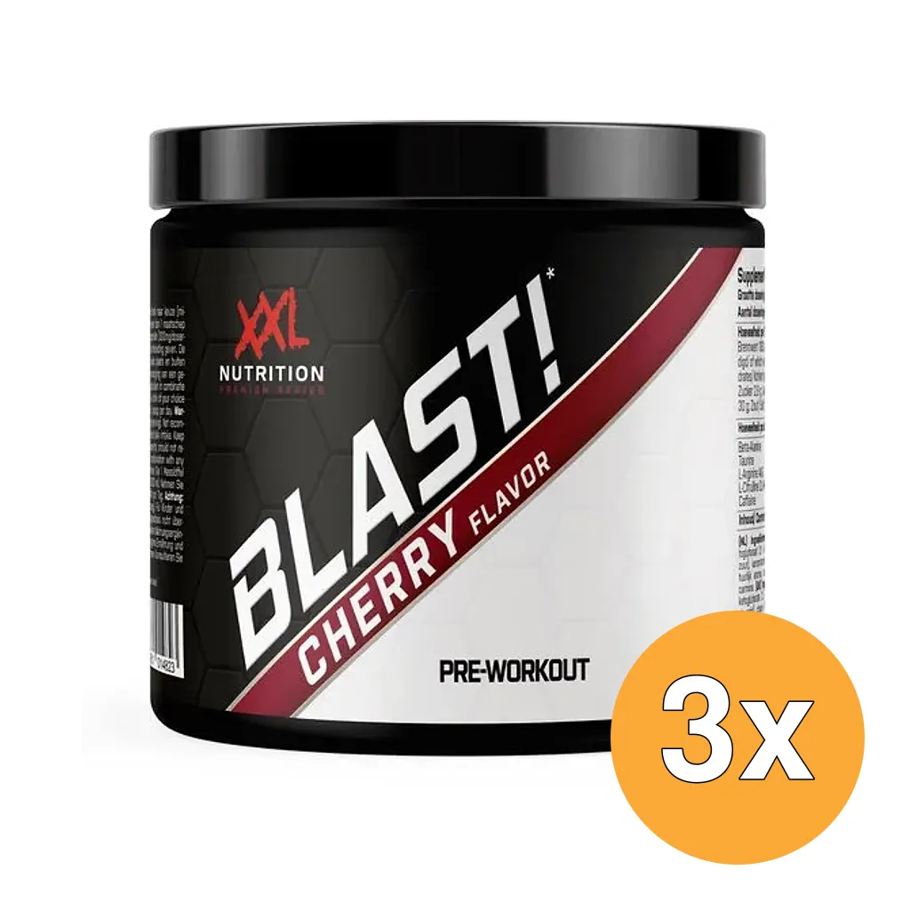 3x XXL Nutrition Blast Pre Workout Cherry (300 gr)