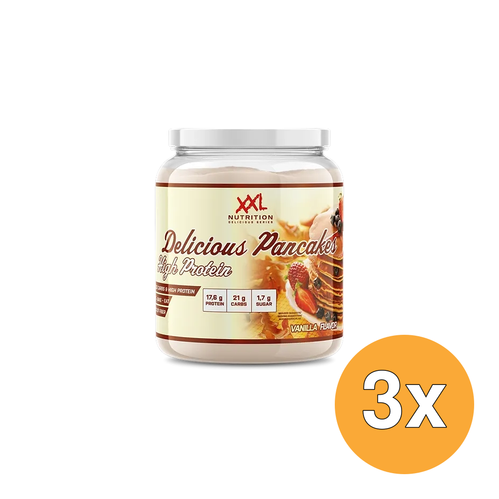 3x XXL Nutrition Delicious Protein Pancakes - Vanille (1000 gram)
