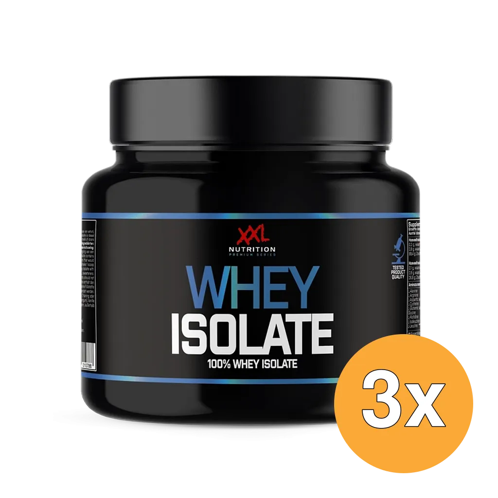 3x XXL Nutrition Whey Isolaat Aardbei (450 gr)