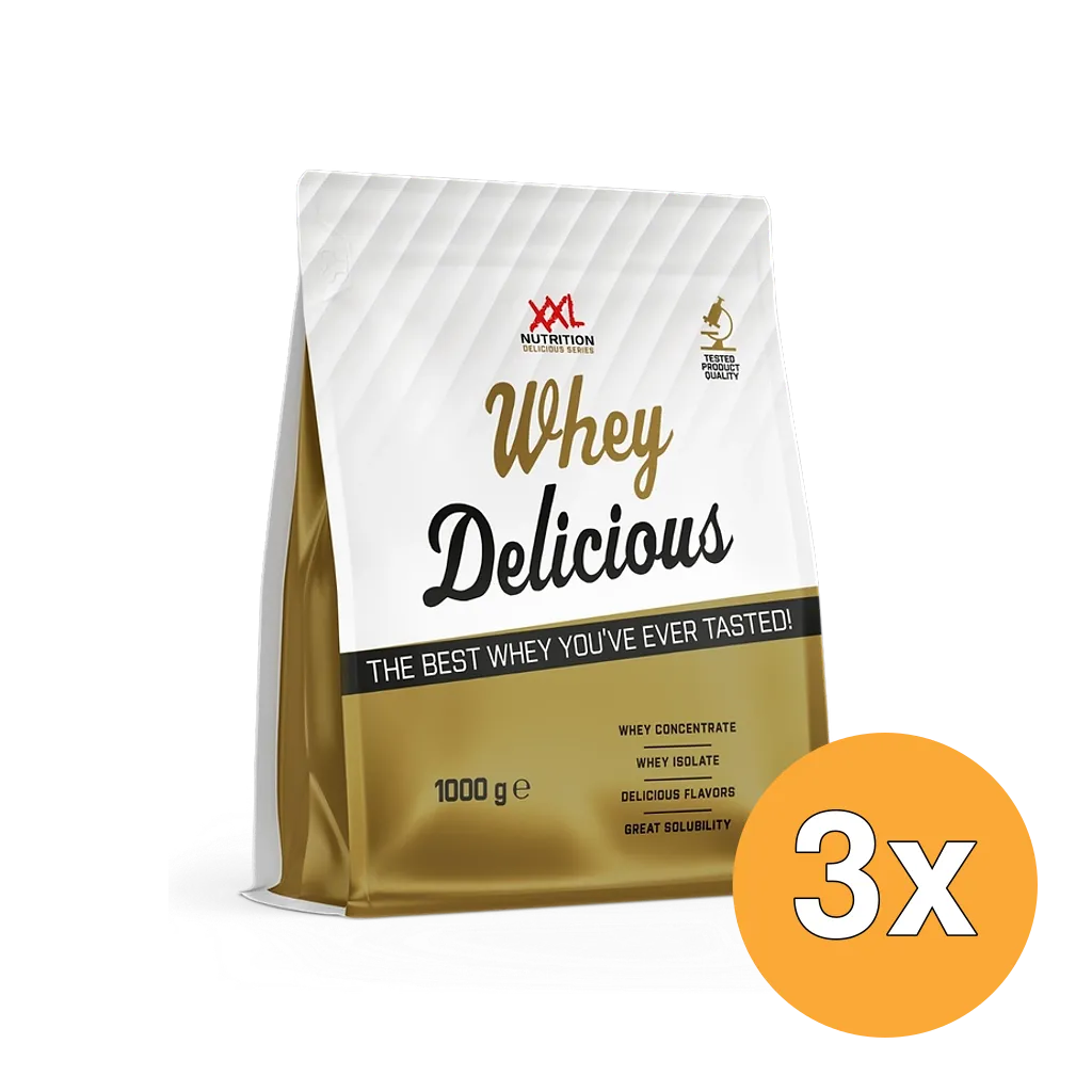 3x XXL Nutrition Whey Delicious Vanille (1000 gr - Pouch)